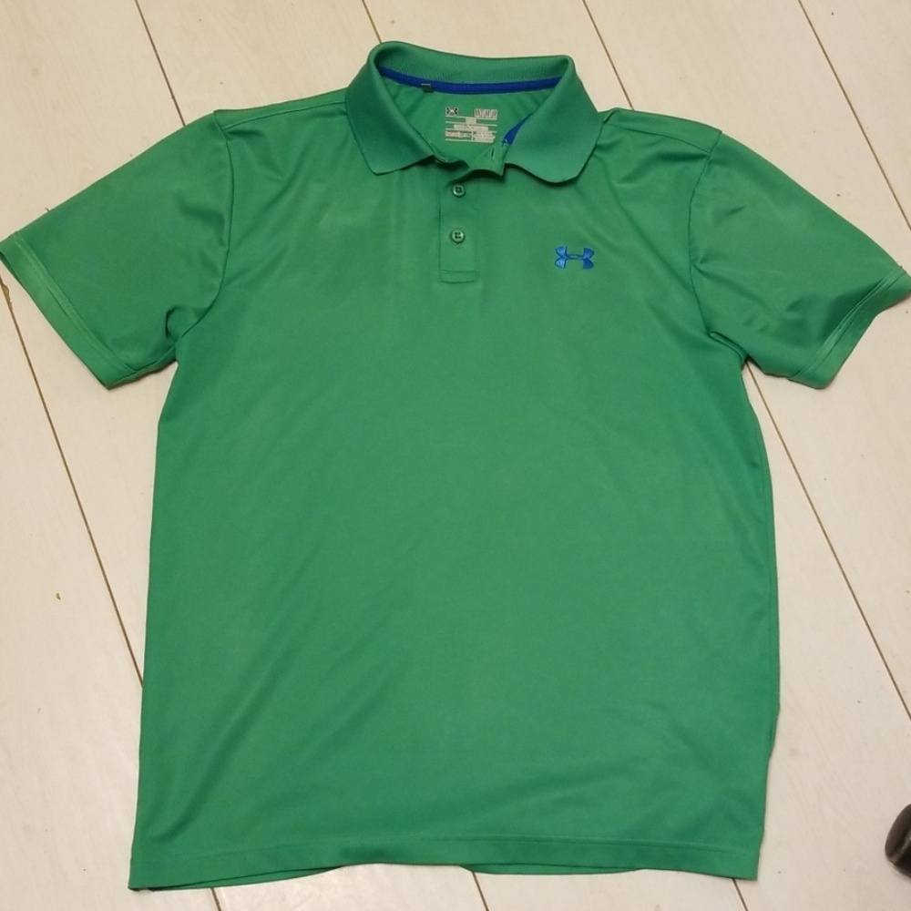 Under Armour polo shirt green men's size M loose